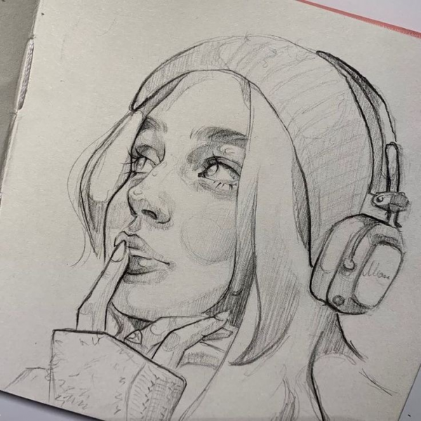  عکس چهره برای طراحی سیاه قلم ساده
