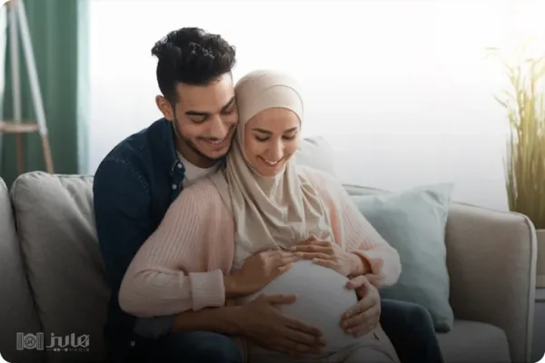  ژست عکس بارداری با حجاب