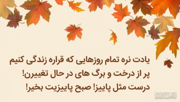 سلام صبح بخیر پاییزی همراه عکس گل