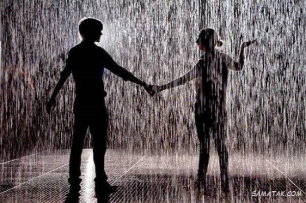  عکس بارانی عاشقانه دونفره
