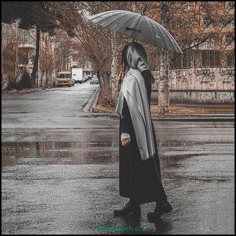  180 عکس پاییز بارانی دخترانه