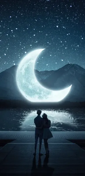  100 عکس ماه عاشقانه