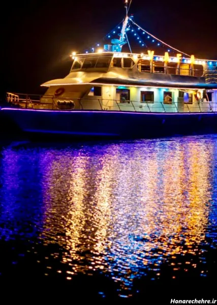 عکس ساحل قشم در شب