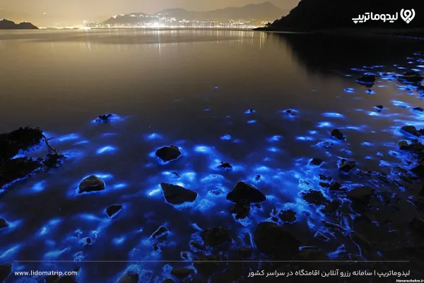  عکس ساحل قشم در شب