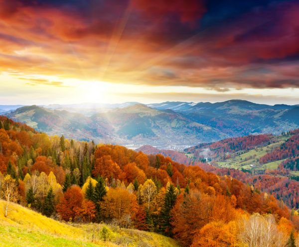  عکس طلوع پاییزی