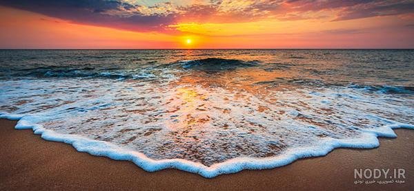  عکس طلوع خورشید روی دریا