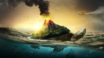  عکس آتشفشان زیر آب