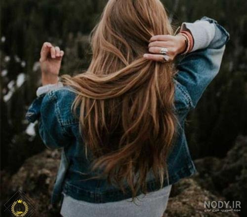  عکس دختر از پشت سر با موهای باز مشکی