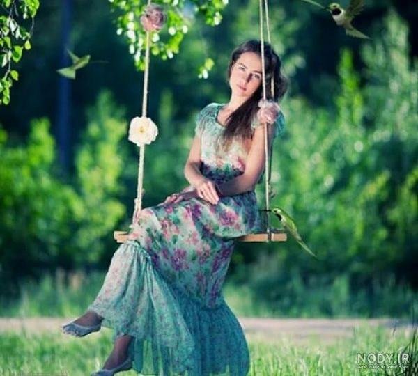  عکس دختر در طبیعت بهاری