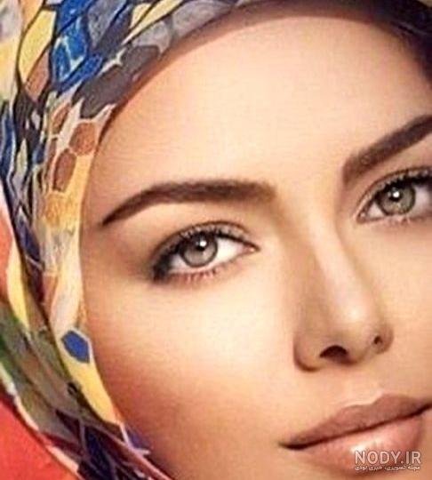 عکس دختر چشم آبی ایرانی با حجاب
