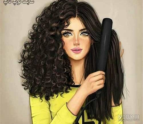 عکس دختر مو طلایی کارتونی