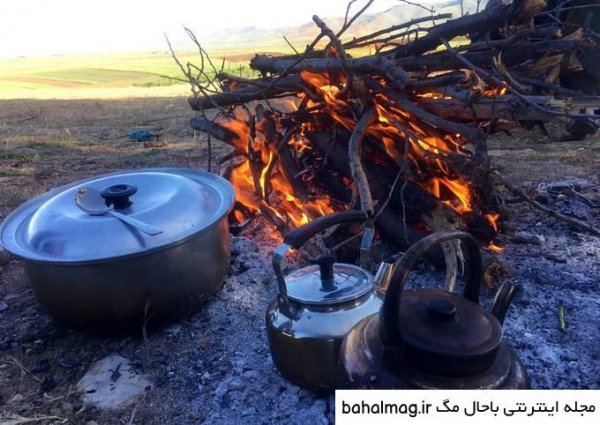 عکس چای آتیشی در کوه