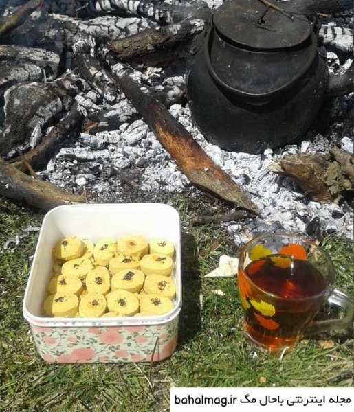 عکس چای آتیشی در کوه