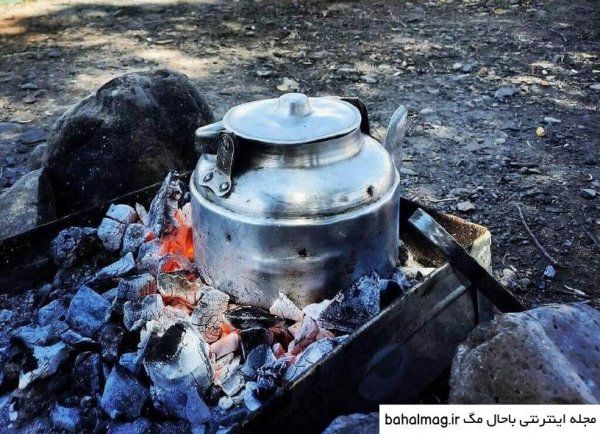 عکس چای آتیشی در کوه