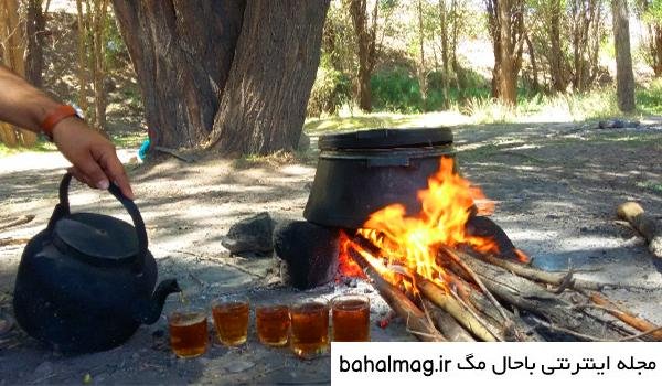 عکس چای آتیشی در کوه