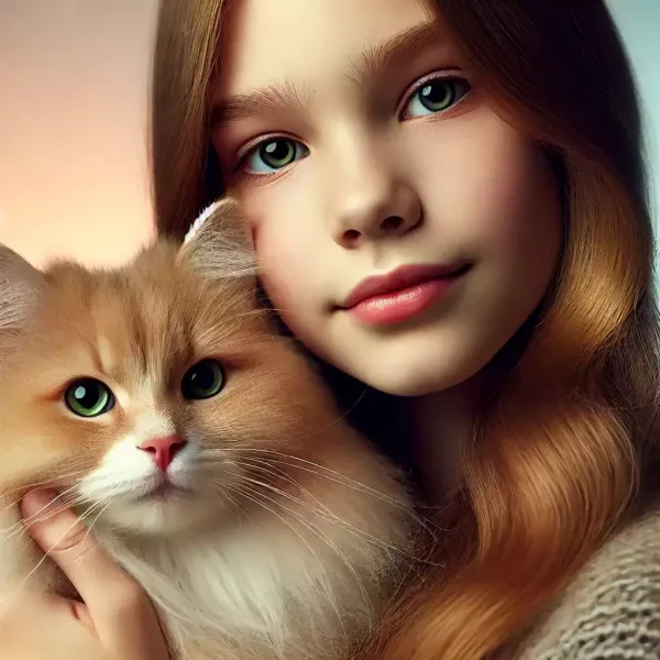  عکس پروفایل گربه و دختر