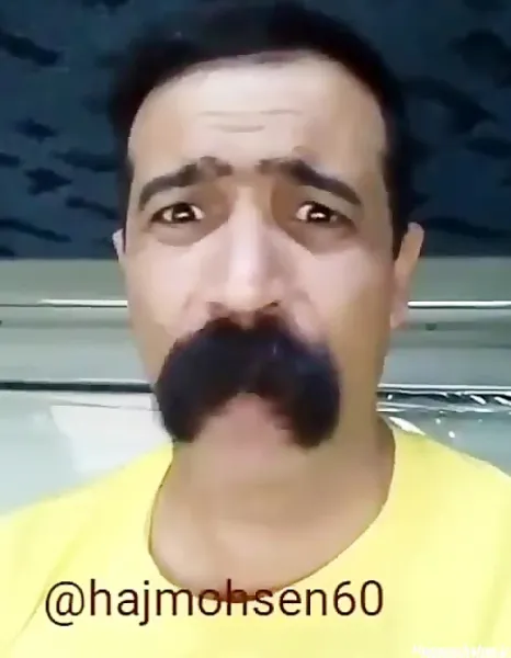 عکس مرد سیبیلو خنده دار
