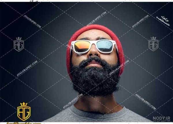  عکس مرد سیبیلو با روسری