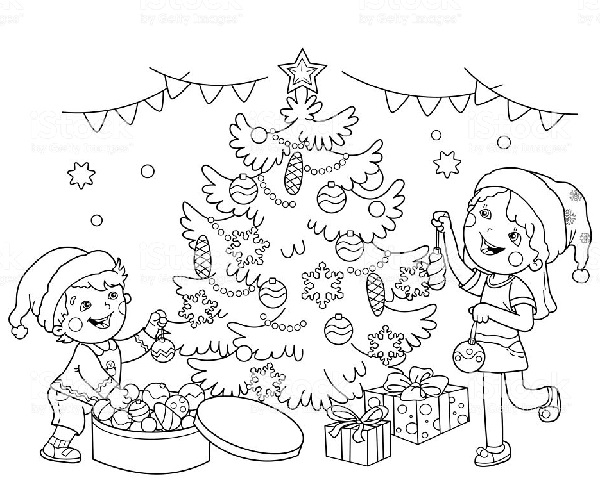  عکس درخت کریسمس نقاشی