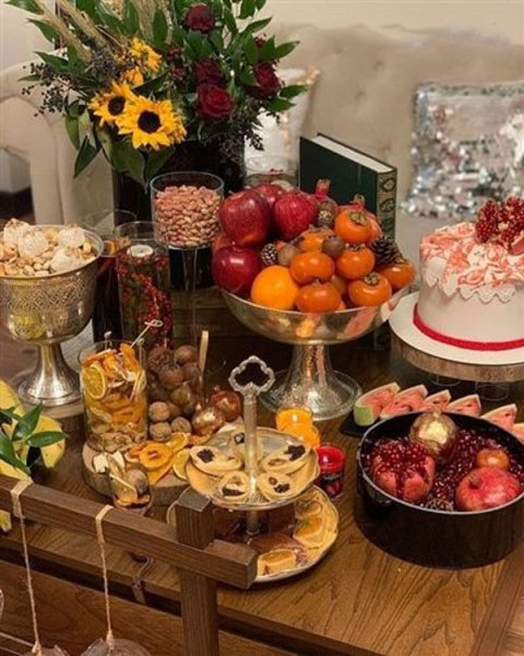  60 تزیین سفره شب یلدا لاکچری عروس