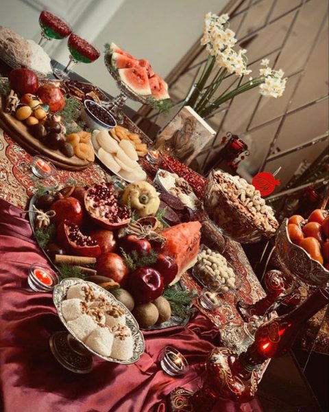  60 تزیین سفره شب یلدا لاکچری عروس