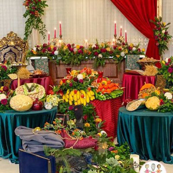  60 تزیین سفره شب یلدا لاکچری عروس