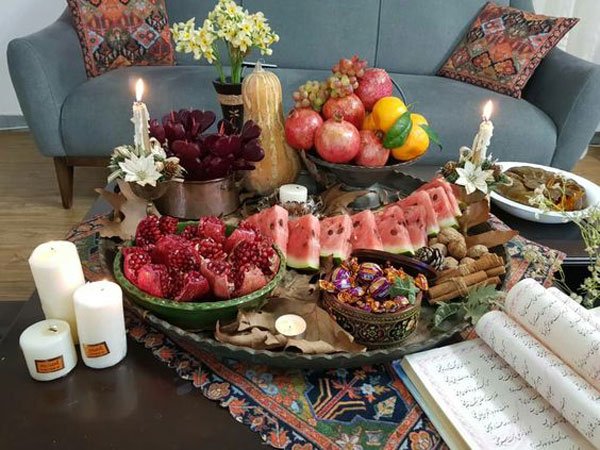 60 تزیین سفره شب یلدا لاکچری عروس