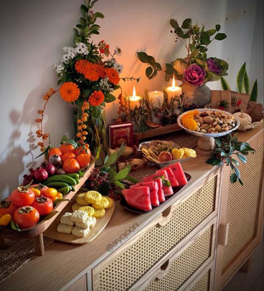  60 تزیین سفره شب یلدا لاکچری عروس
