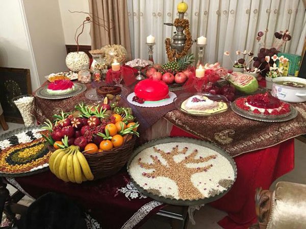  60 تزیین سفره شب یلدا لاکچری عروس