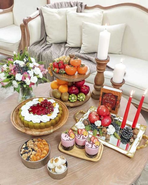  تزیین شب یلدا برای عروس جدید