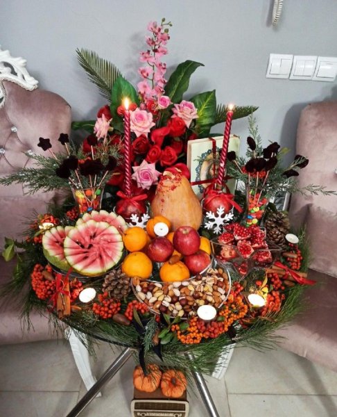  تزیین سفره شب یلدا لاکچری عروس