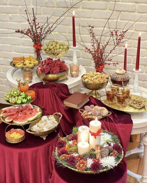  تزیین سفره شب یلدا لاکچری عروس