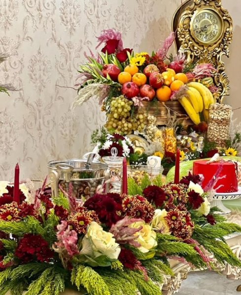  تزیین سفره شب یلدا لاکچری عروس