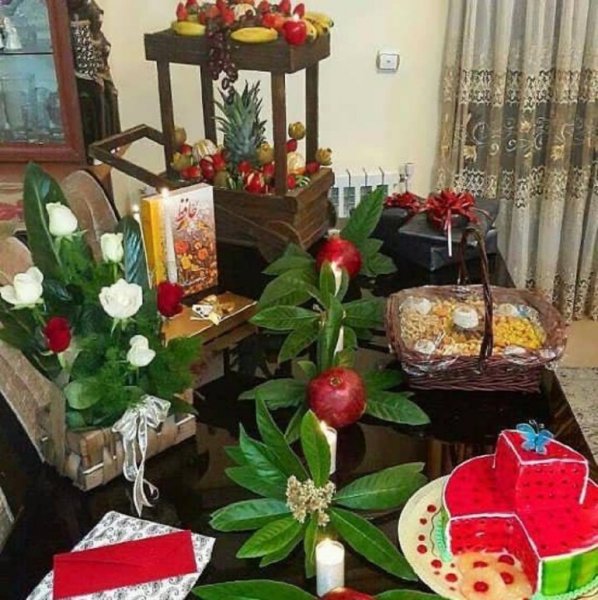  تزیین سفره شب یلدا لاکچری عروس