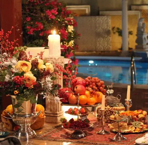  عکس سفره شب یلدا ساده و شیک