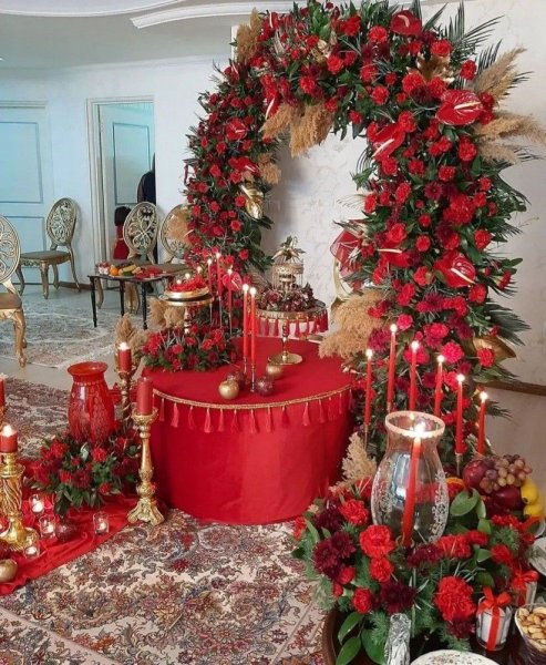  تزیین شب یلدا برای عروس ساده