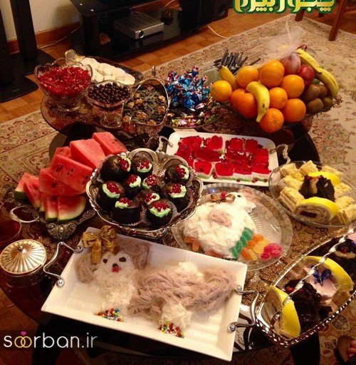  تزیین شب یلدا برای عروس ساده