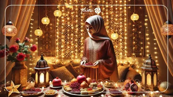  ژست عکس یلدایی دخترانه