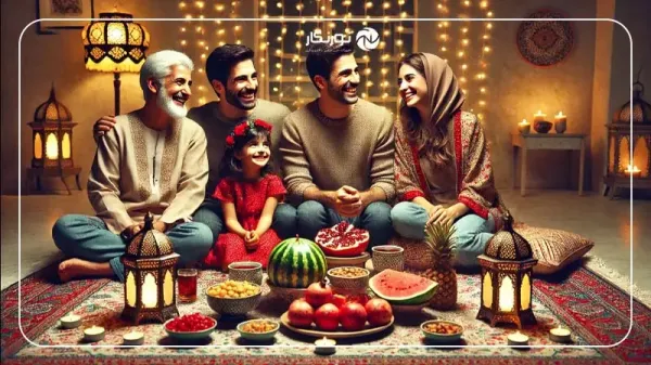  ژست عکس یلدایی دخترانه