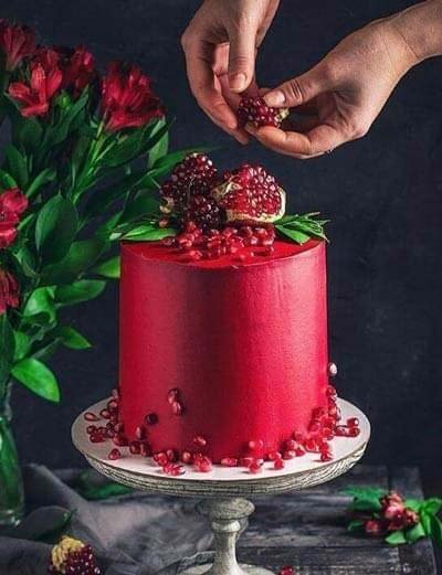  کیک شب یلدا برای مدرسه