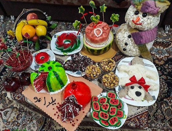  تزیین میوه برای شب یلدا