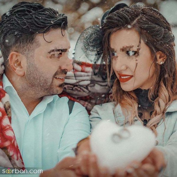  ایده عکس ولنتاین در برف