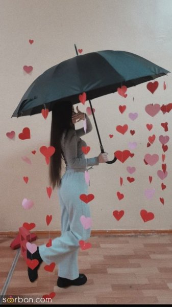  ژست عکس ولنتاین دخترانه