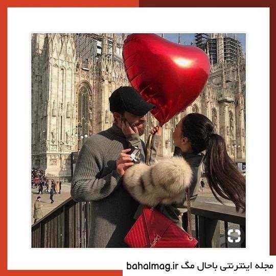  ژست عکس ولنتاین دخترانه