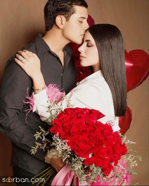  ژست عکس ولنتاین دخترانه