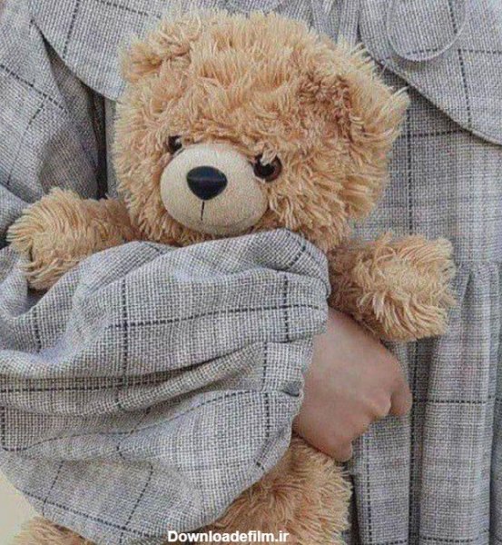  عکس دختر با خرس عروسکی برای پروفایل