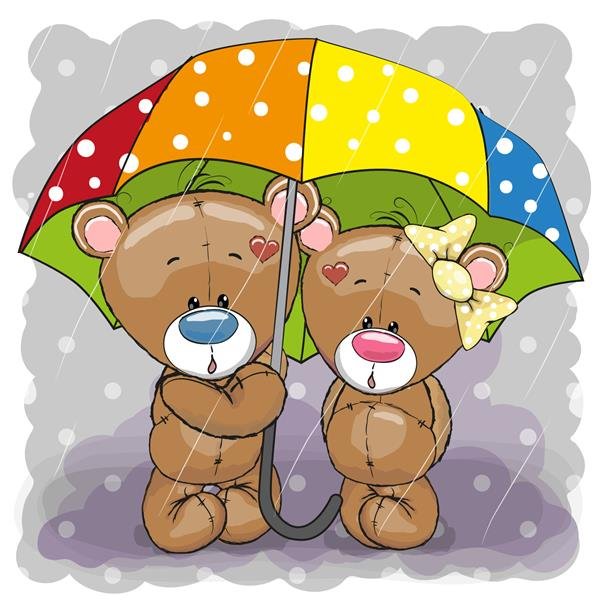  عکس خرس کارتونی عاشقانه