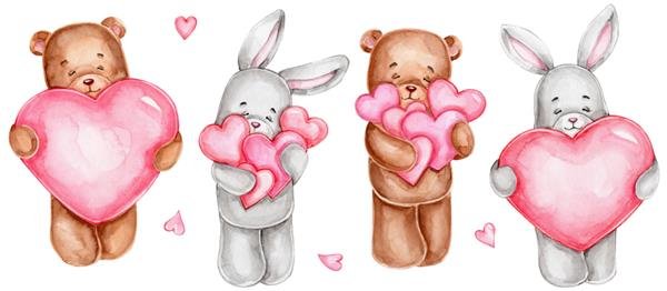  عکس خرس کارتونی عاشقانه