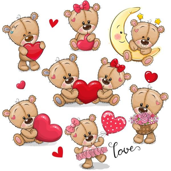  عکس خرس کارتونی عاشقانه