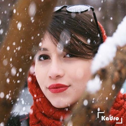  ژست عکاسی در برف اینستاگرام